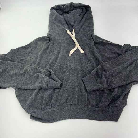 Spiritual Gangster Tops - Spiritual Gangster Gray Crop Hoodie Size XS